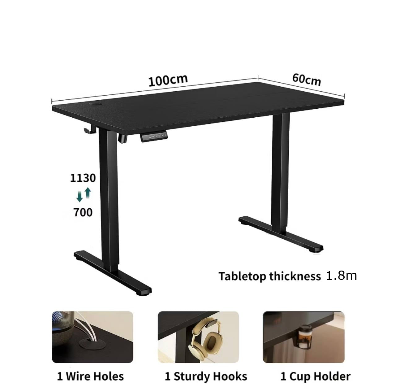 SmartStand Electric Height-Adjustable Standing Desk