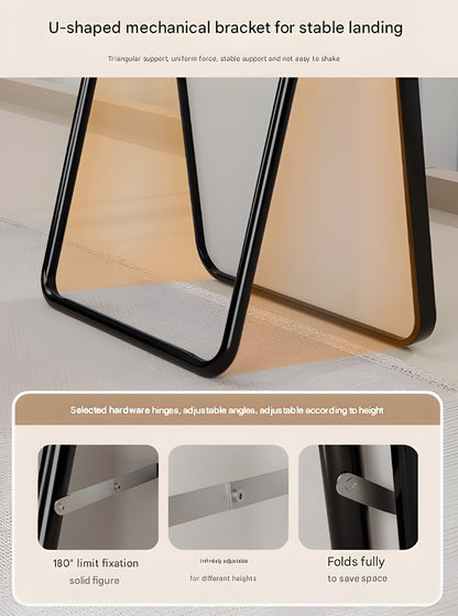 Elegant Full-Body Mirror: Wall-Mounted and Standalone