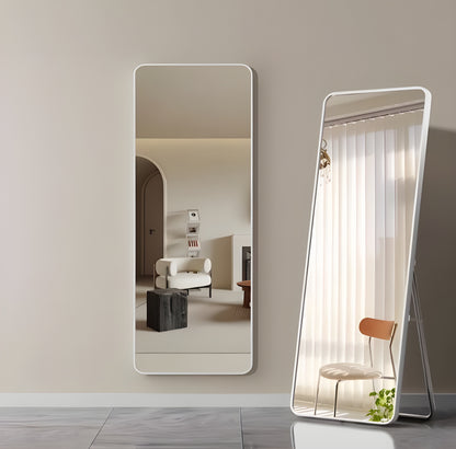 Elegant Full-Body Mirror: Wall-Mounted and Standalone