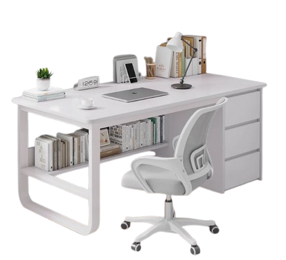 SideSmart Table : Stylish Workspace with Extra Storage for Home Office or Study