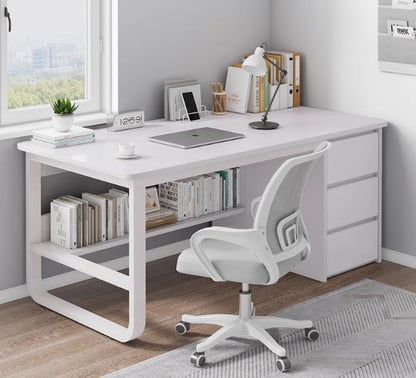 SideSmart Table : Stylish Workspace with Extra Storage for Home Office or Study